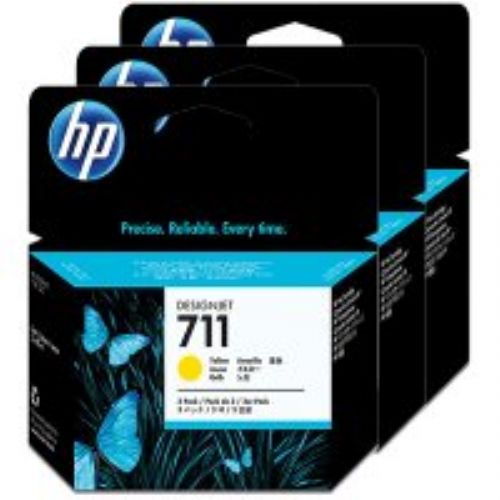 CARTUCCIA HP 711 CZ136A 3-PACK GIALLO 29ML ORIGINALE